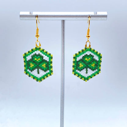 Clover Seed Bead Earrings