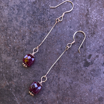 Dangly Ruby Earrings