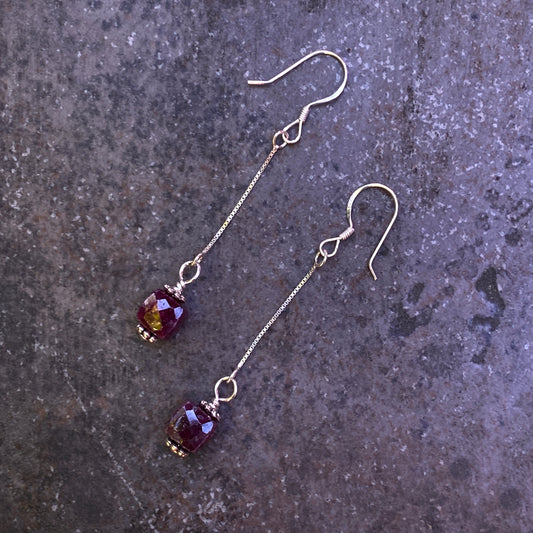 Dangly Ruby Earrings