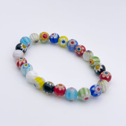 Millefiori flower Glass Bracelet