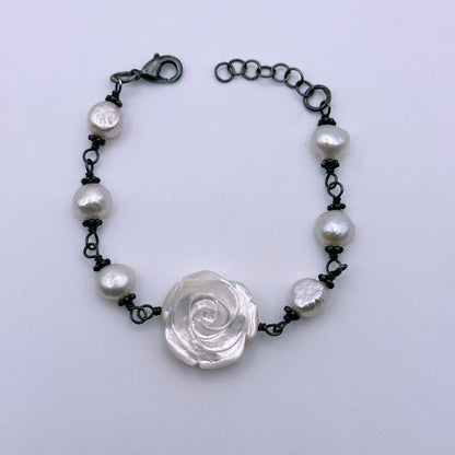 Mother of Pearl Rose Bracelet