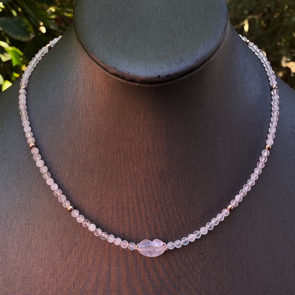 Rose Quartz gemstone Lips choker Necklace