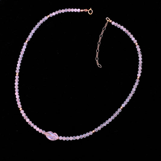 Rose Quartz gemstone Lips choker Necklace