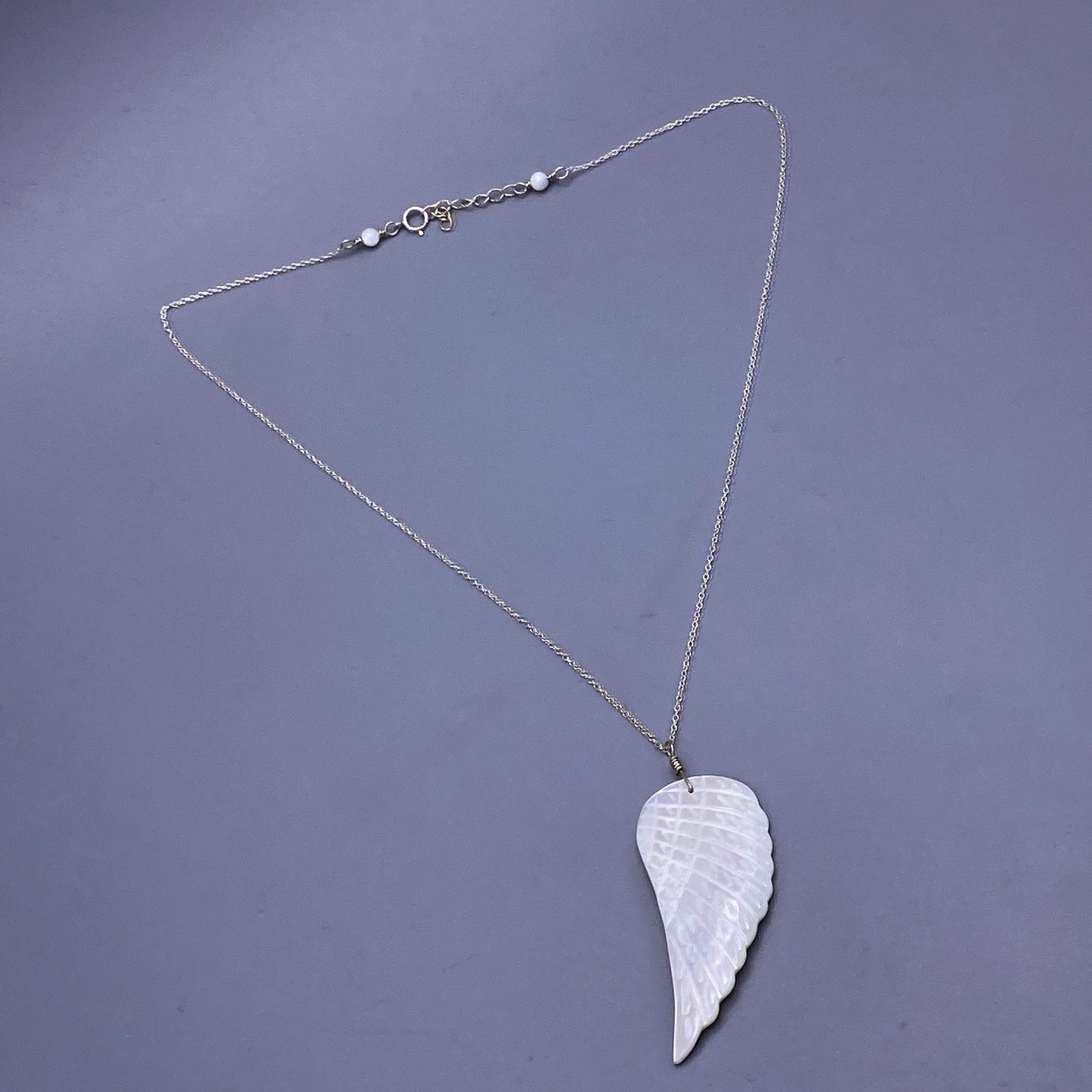 Mother of Pearl Wing Pendant necklace