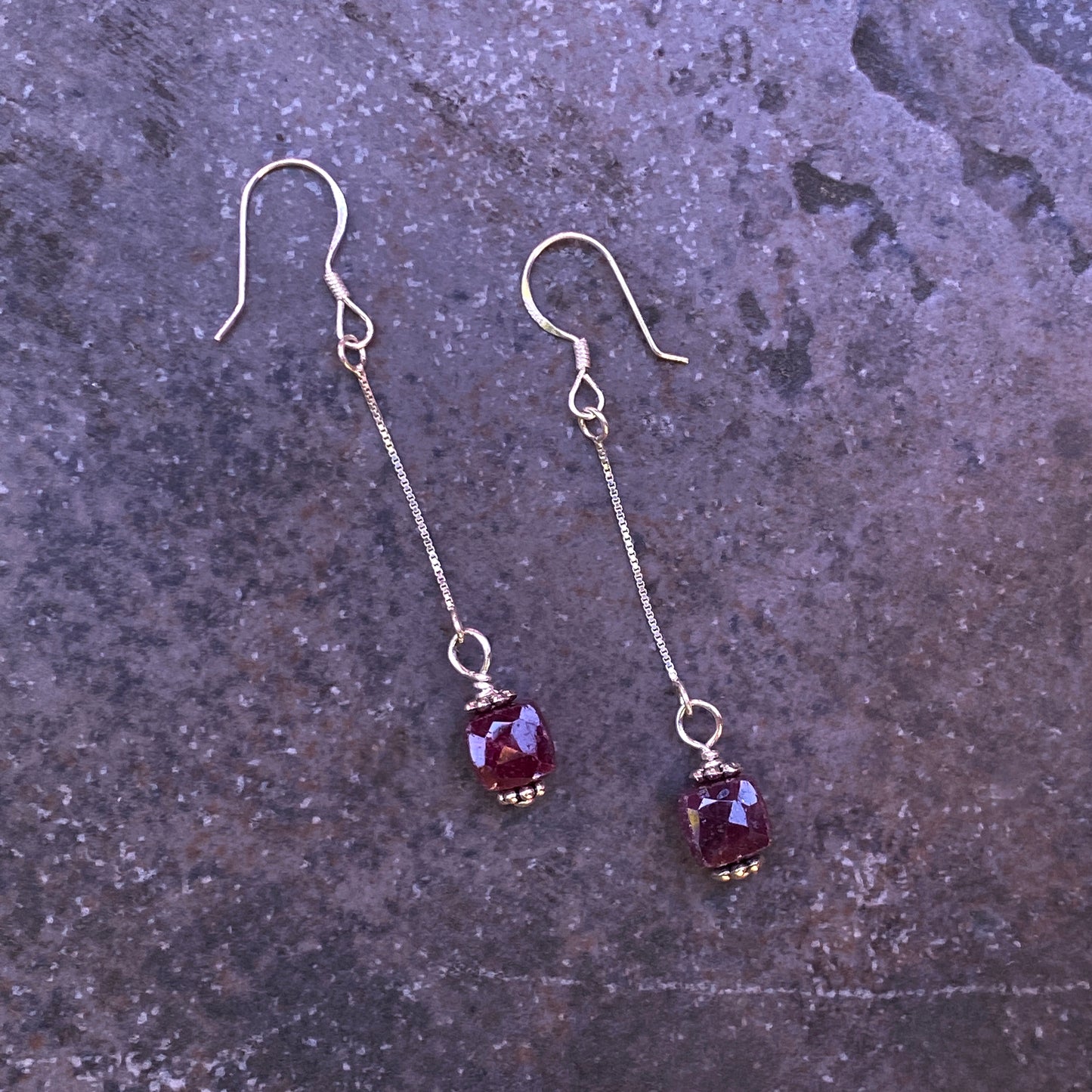 Dangly Ruby Earrings