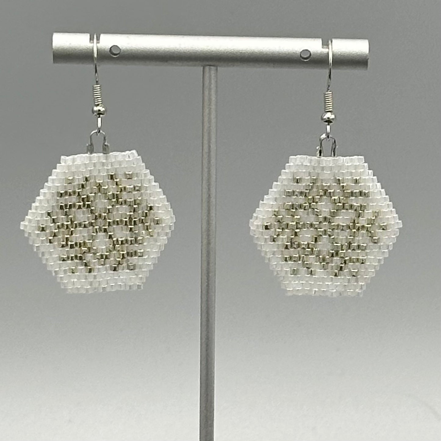 Snowflake Seed Bead Earrings