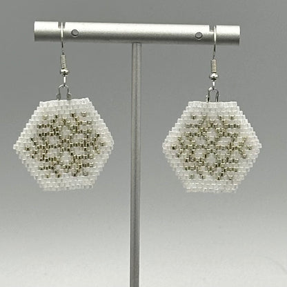 Snowflake Seed Bead Earrings