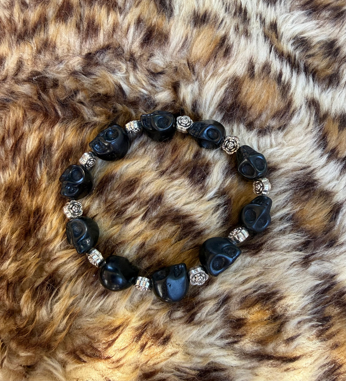 Skull and rose bracelet