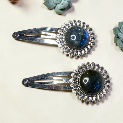 Labradorite Barrette set