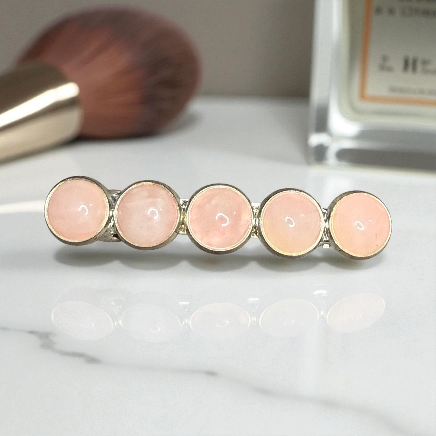 Gemstone French Hair Barrette