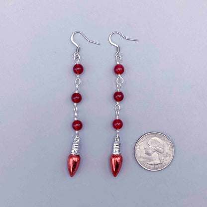 Red Christmas Lights Earrings