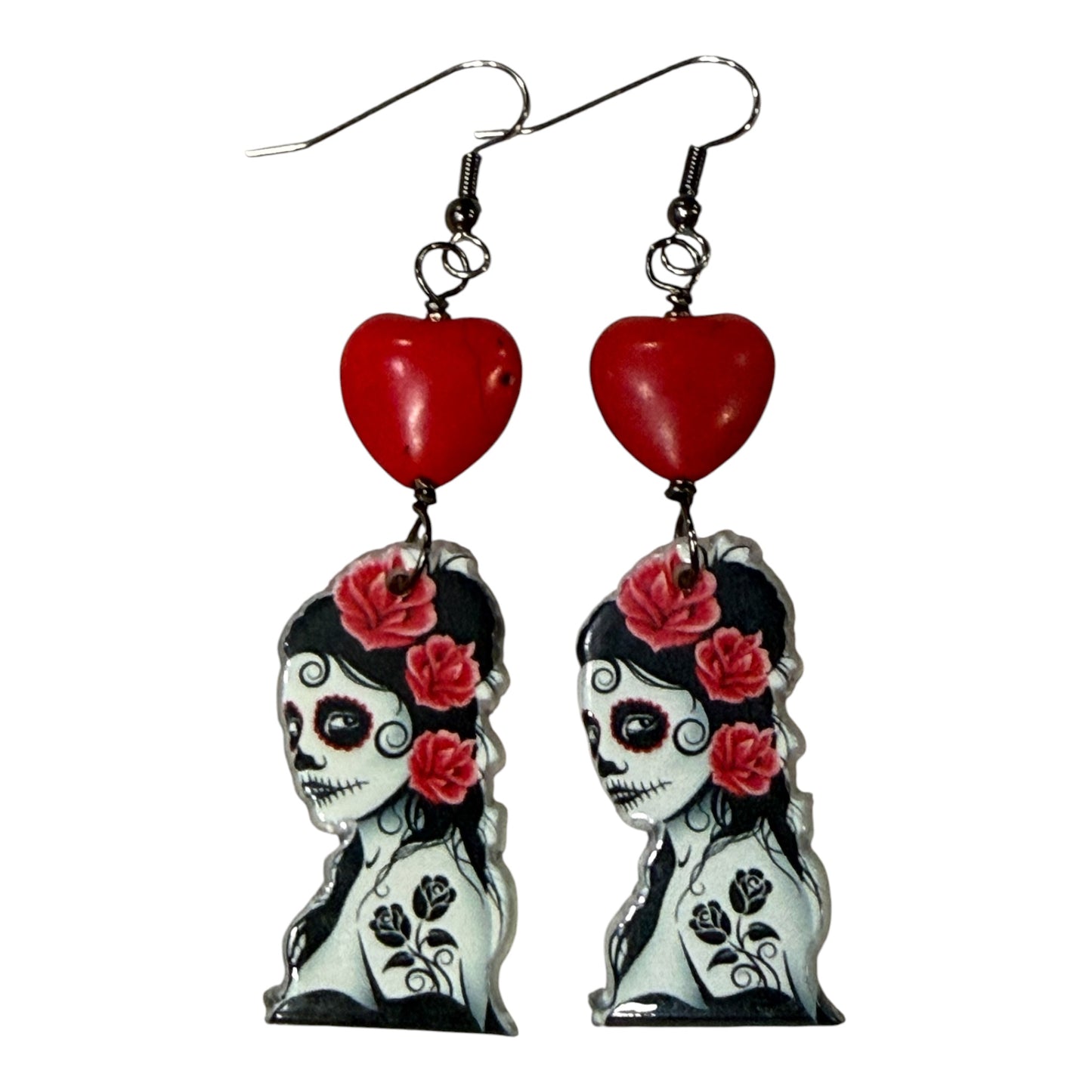 Sugar Skull Halloween Earrings