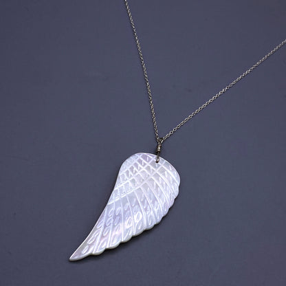 Mother of Pearl Wing Pendant necklace