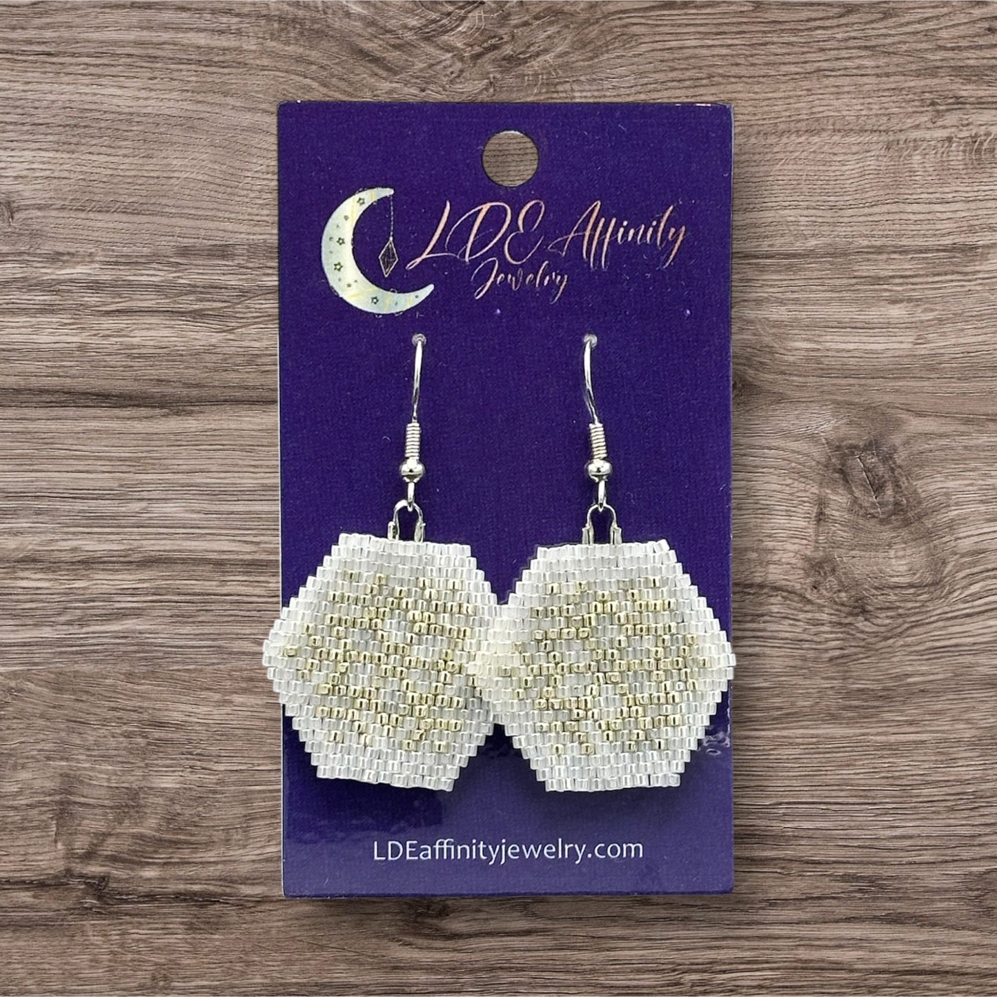 Snowflake Seed Bead Earrings