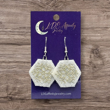 Snowflake Seed Bead Earrings