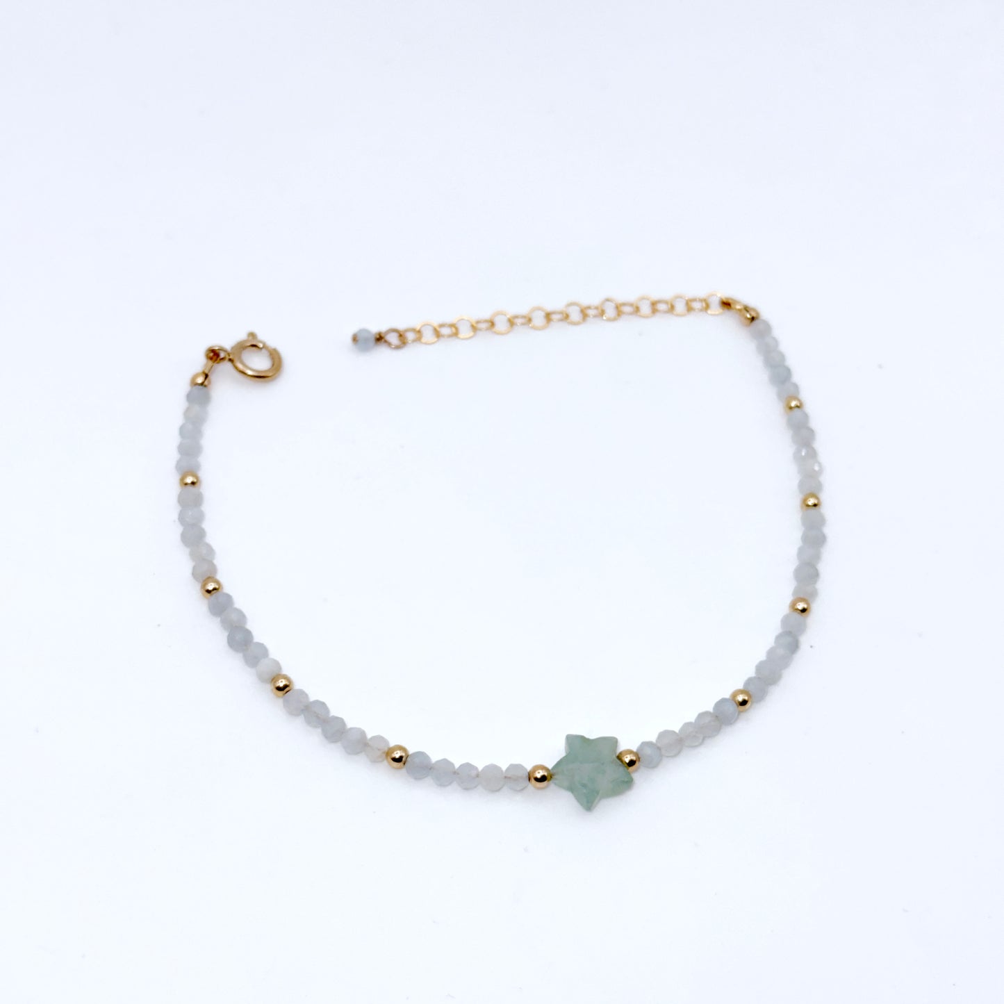 Aquamarine Star Anklet