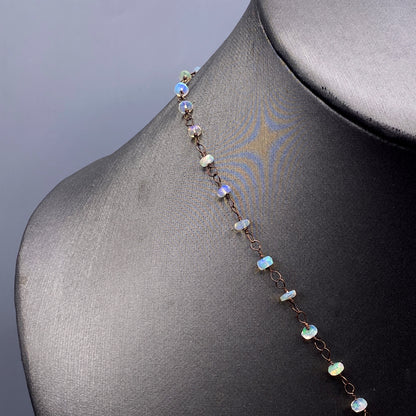 Opal and Sun Necklace