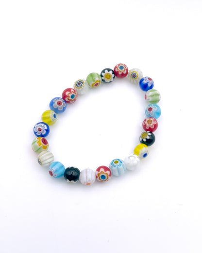 Millefiori flower Glass Bracelet