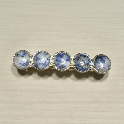 Gemstone French Hair Barrette