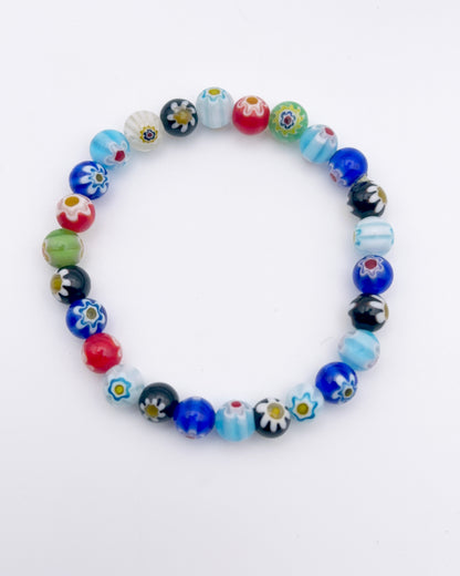 Millefiori flower Glass Bracelet