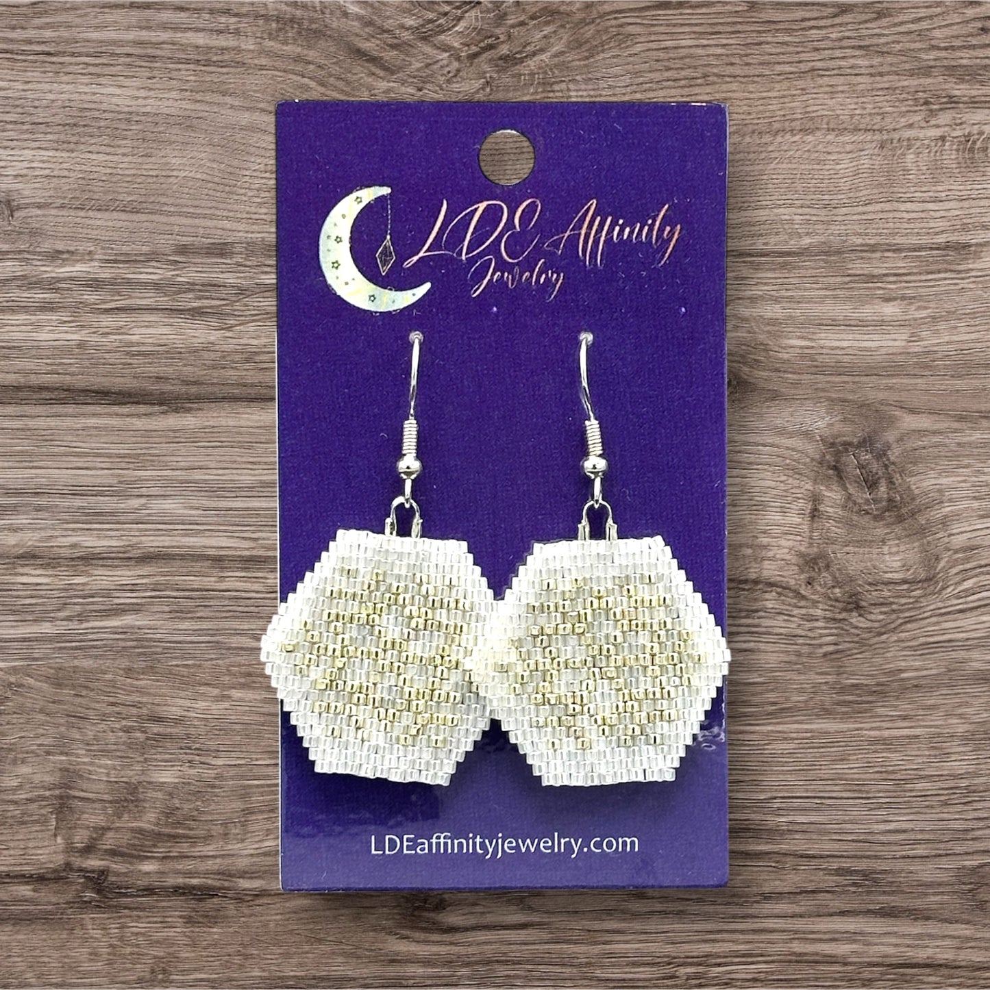 Snowflake Seed Bead Earrings