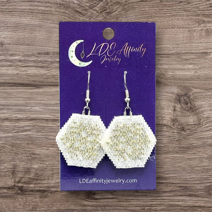 Snowflake Seed Bead Earrings