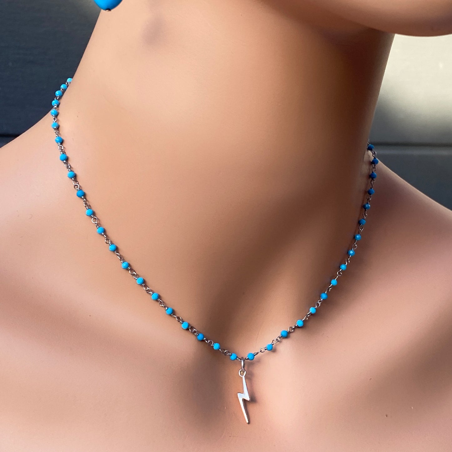 Turquoise and Bolt Necklace