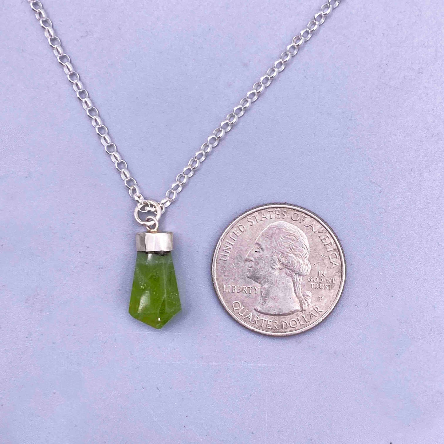 Peridot point Necklace