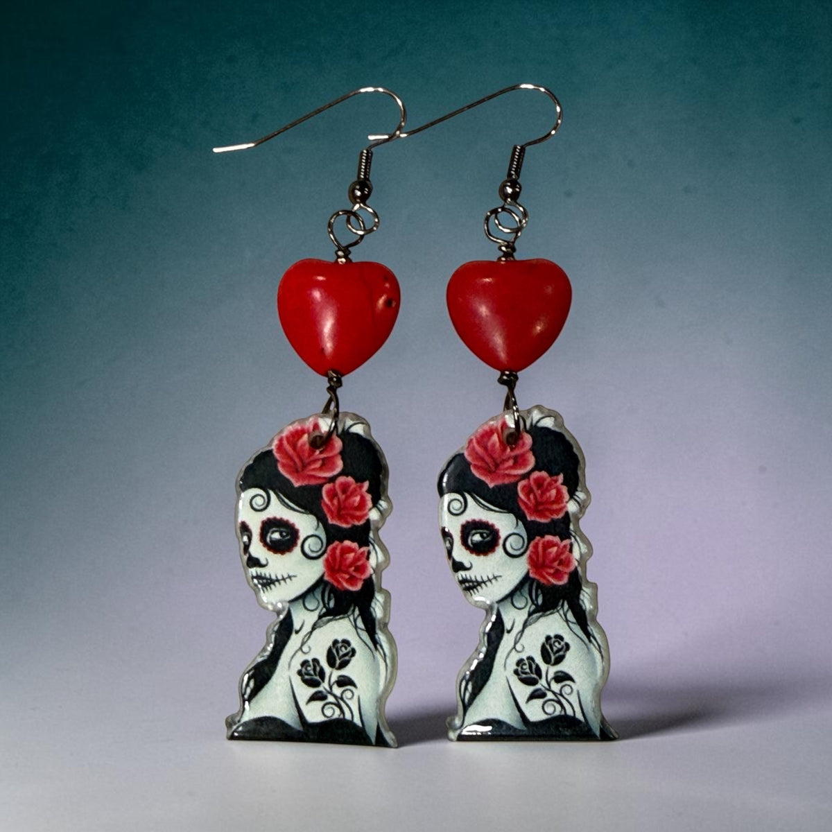Sugar Skull Halloween Earrings