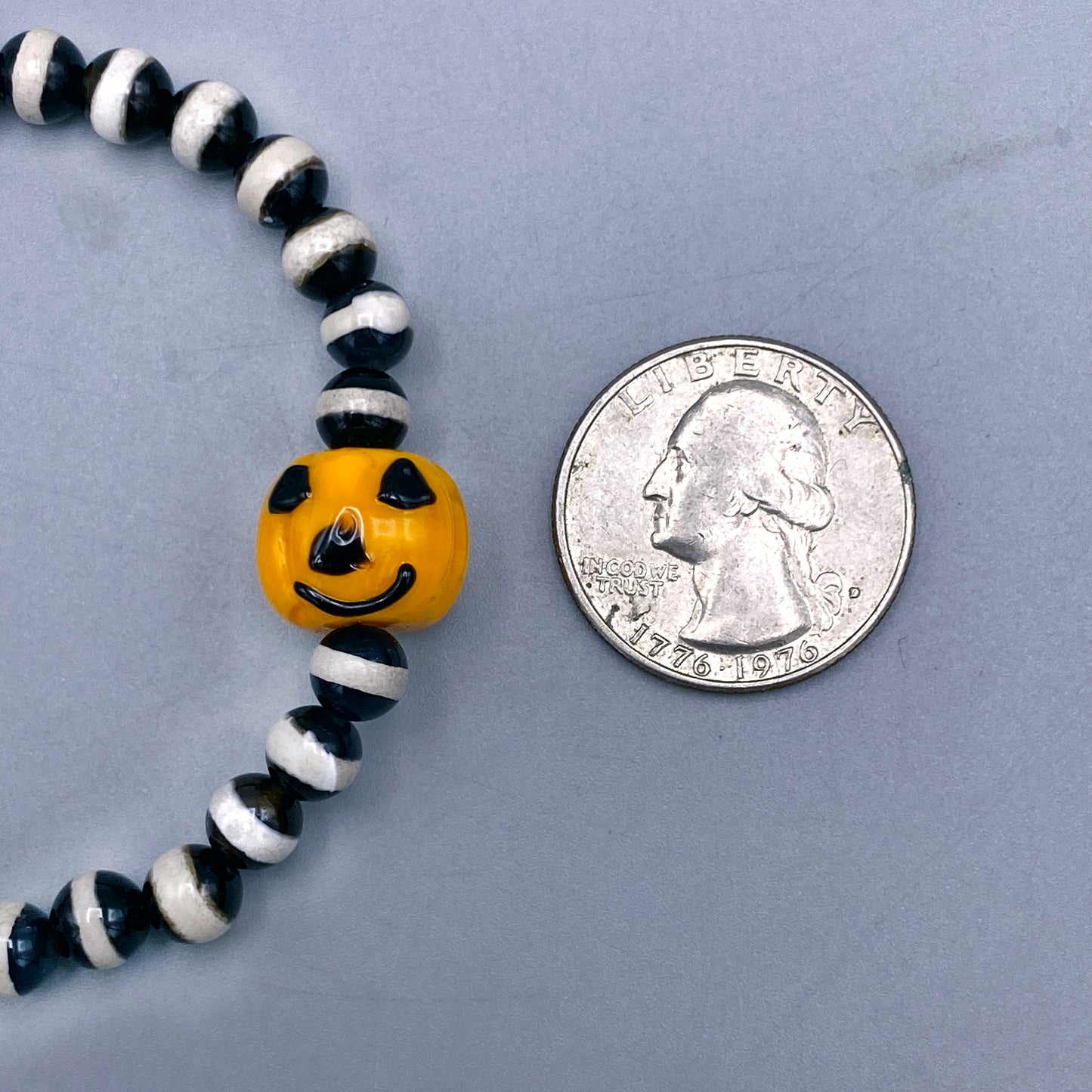 Pumpkin and Agate Bracelet