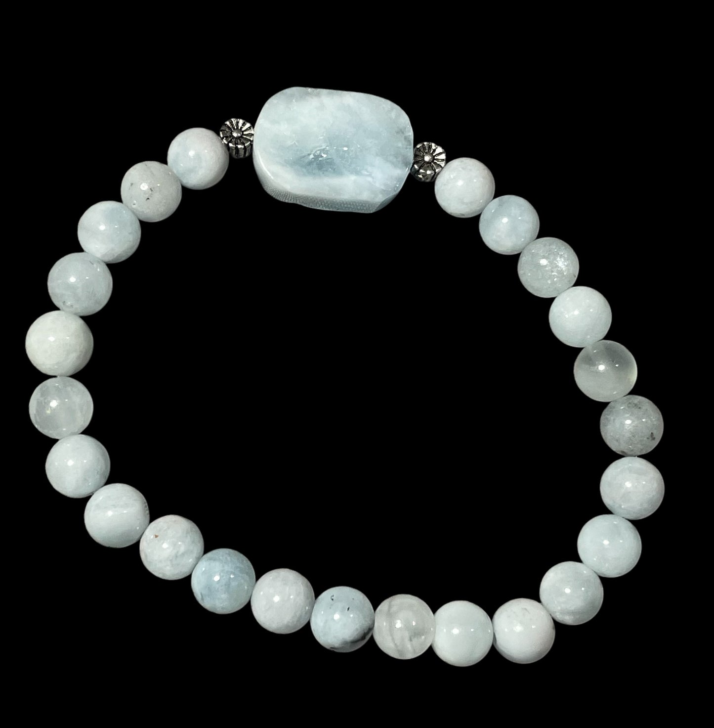 Aquamarine Bracelet with Sterling Silver