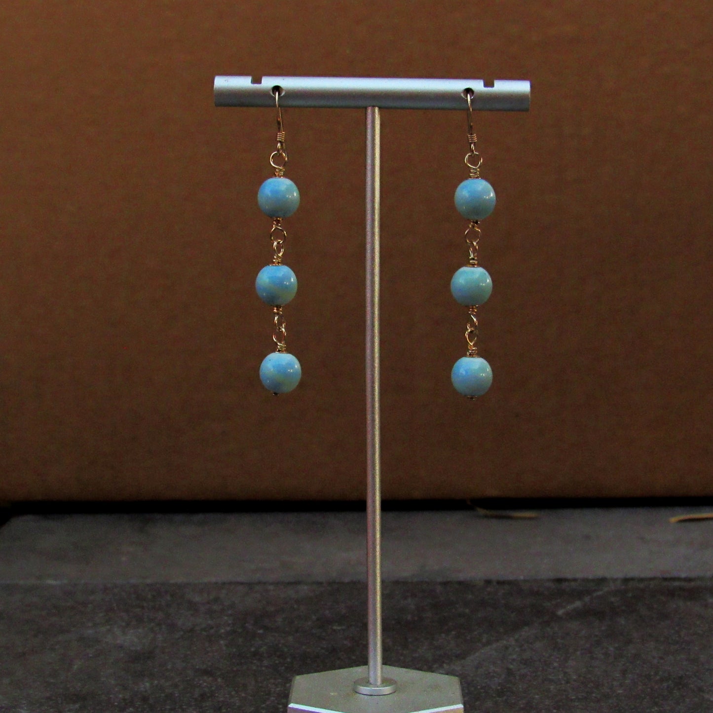 Alashan Agate Dangle Earrings