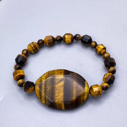 Tiger Eye Gemstone Beaded Bracelet