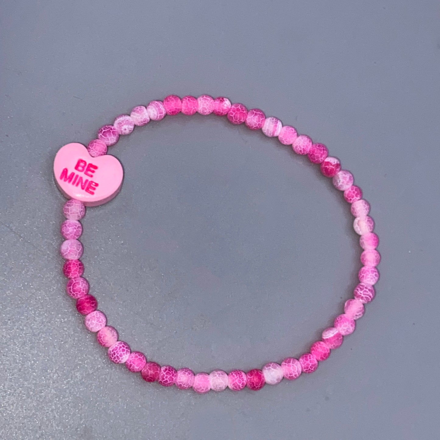 Small Candy Heart Valentine's Phrase Bracelets