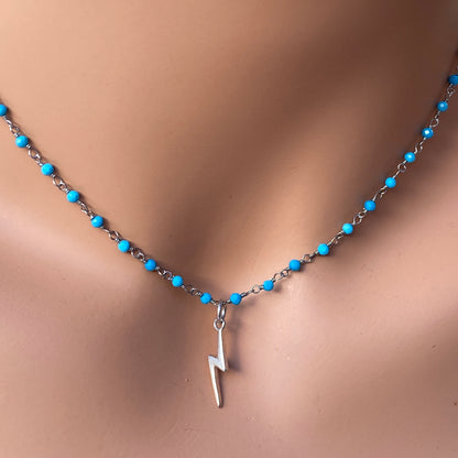 Turquoise and Bolt Necklace