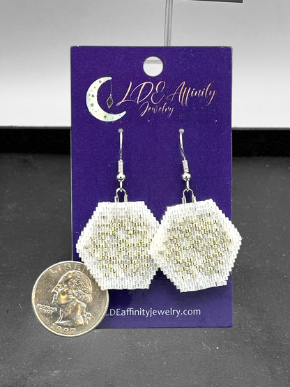 Snowflake Seed Bead Earrings