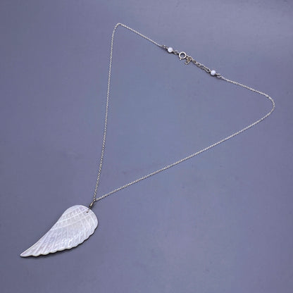 Mother of Pearl Wing Pendant necklace