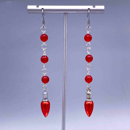 Red Christmas Lights Earrings