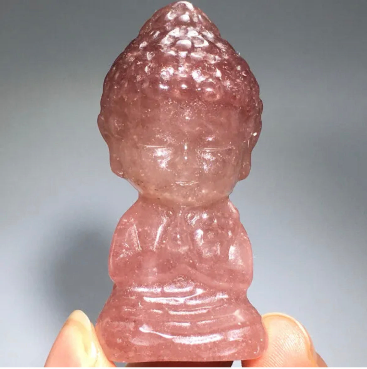 Strawberry Quartz Buddha