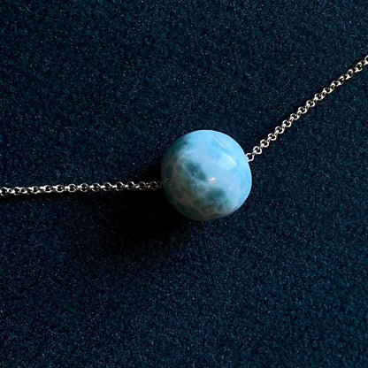 Larimar Floating on Sterling Silver