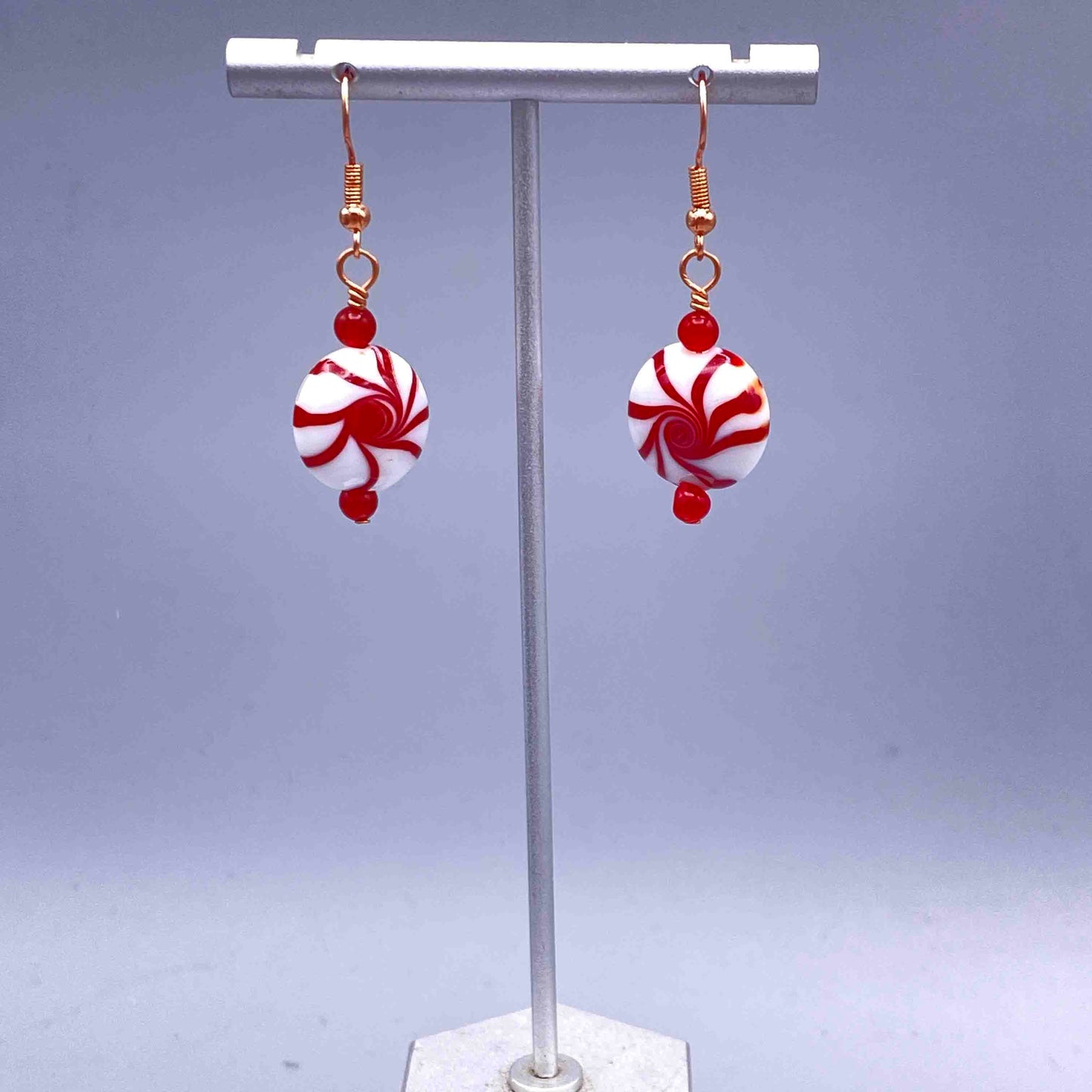 Peppermint Christmas Dangle Earrings