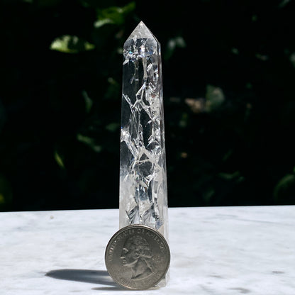 Natural Clear Quartz Wand Point Obelisk