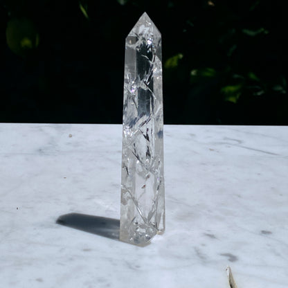 Natural Clear Quartz Wand Point Obelisk