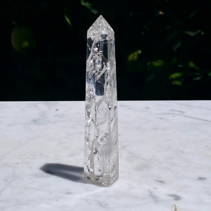 Natural Clear Quartz Wand Point Obelisk