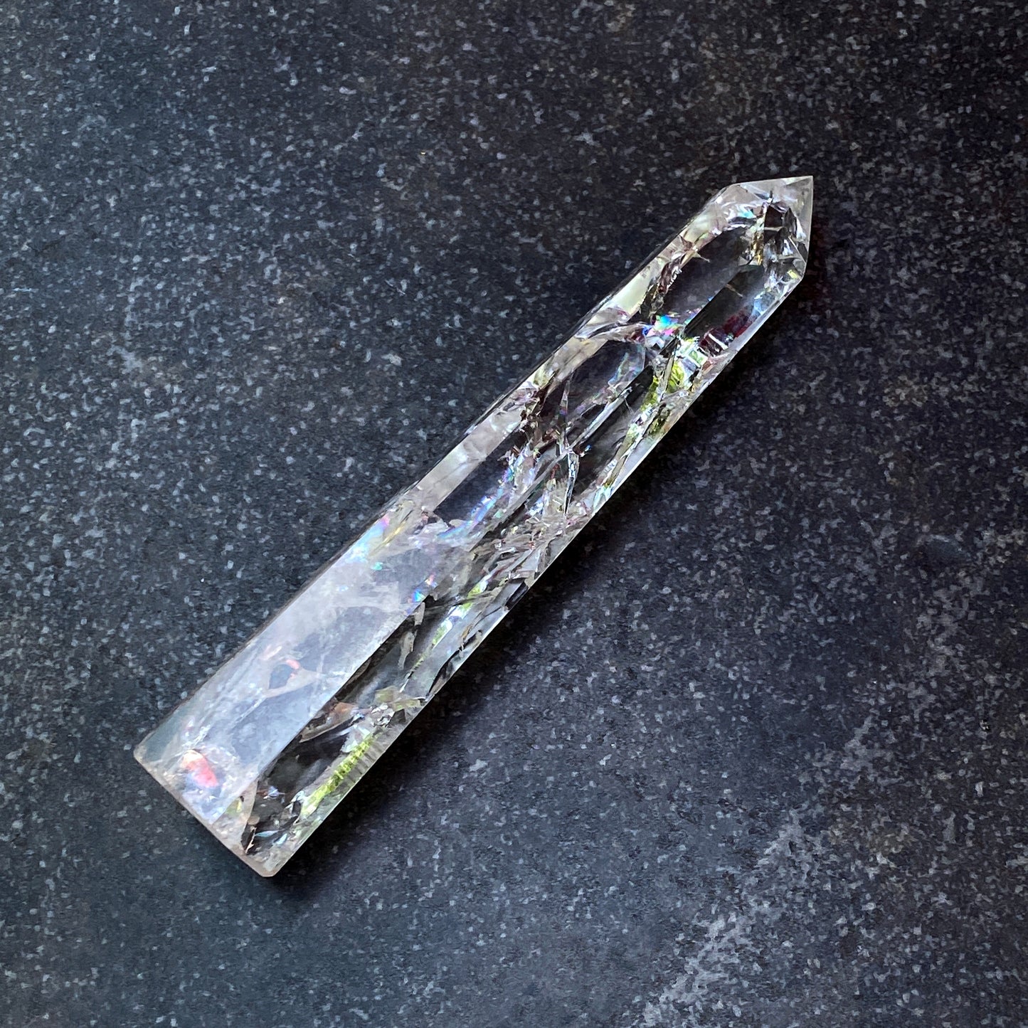 Natural Clear Quartz Wand Point Obelisk