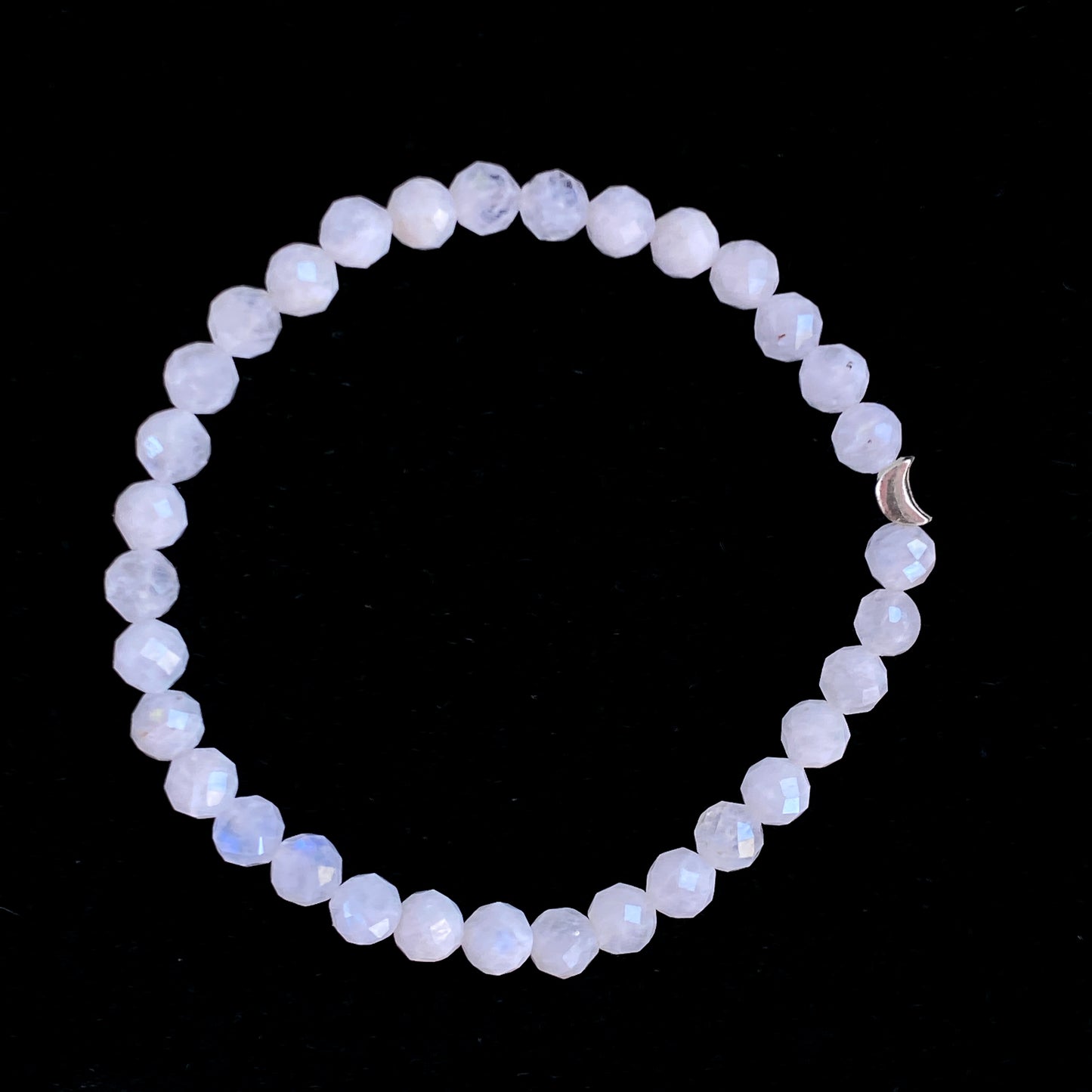 Moonstone gemstone and sterling silver Moon Bracelet