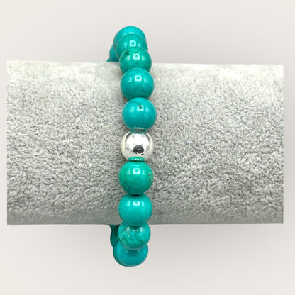 Turquoise gemstone and Sterling Silver Bracelet