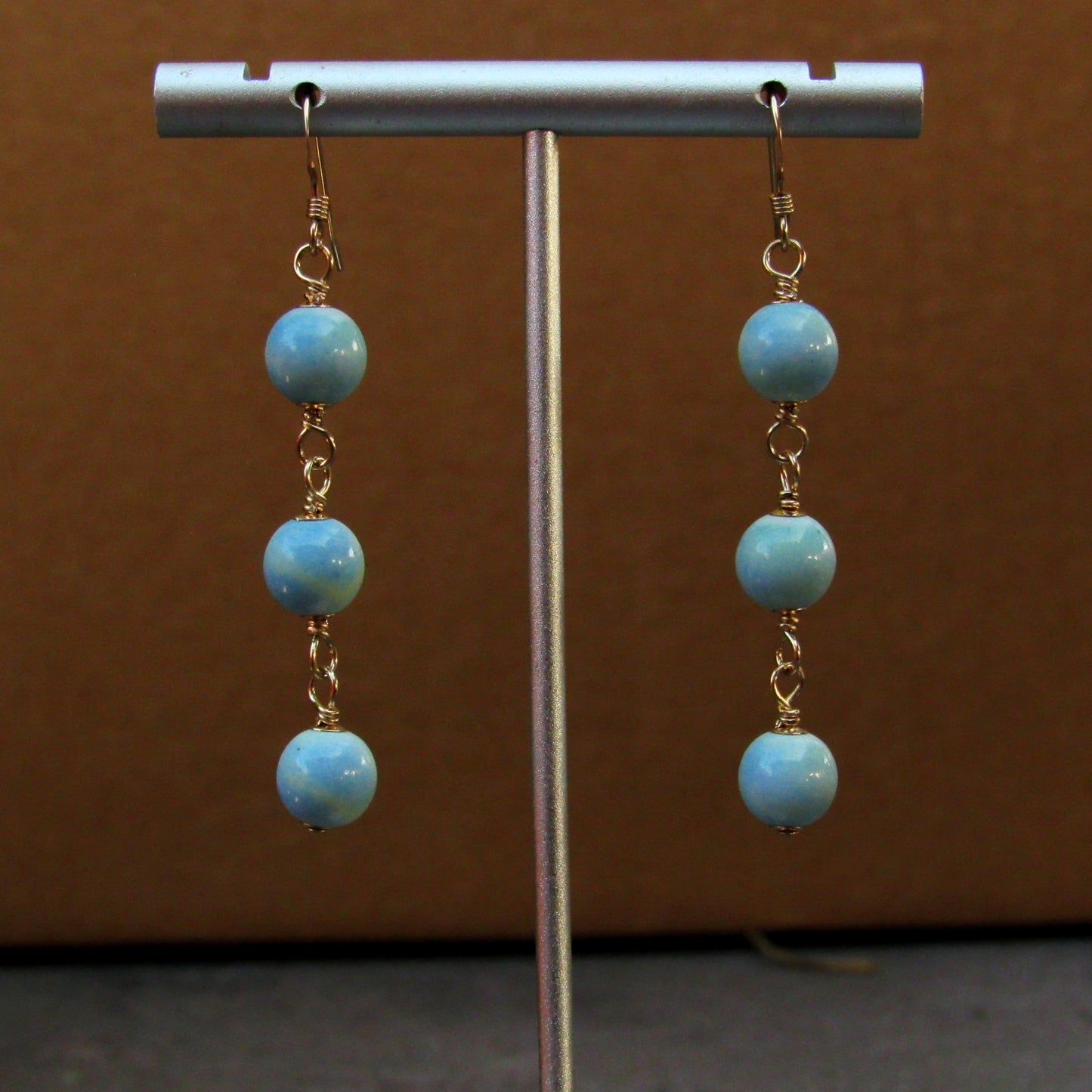 Alashan Agate Dangle Earrings