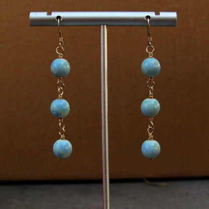 Alashan Agate Dangle Earrings