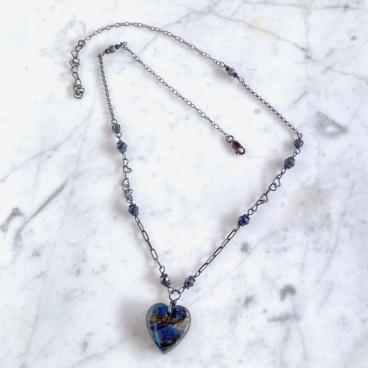 Labradorite Heart Necklace